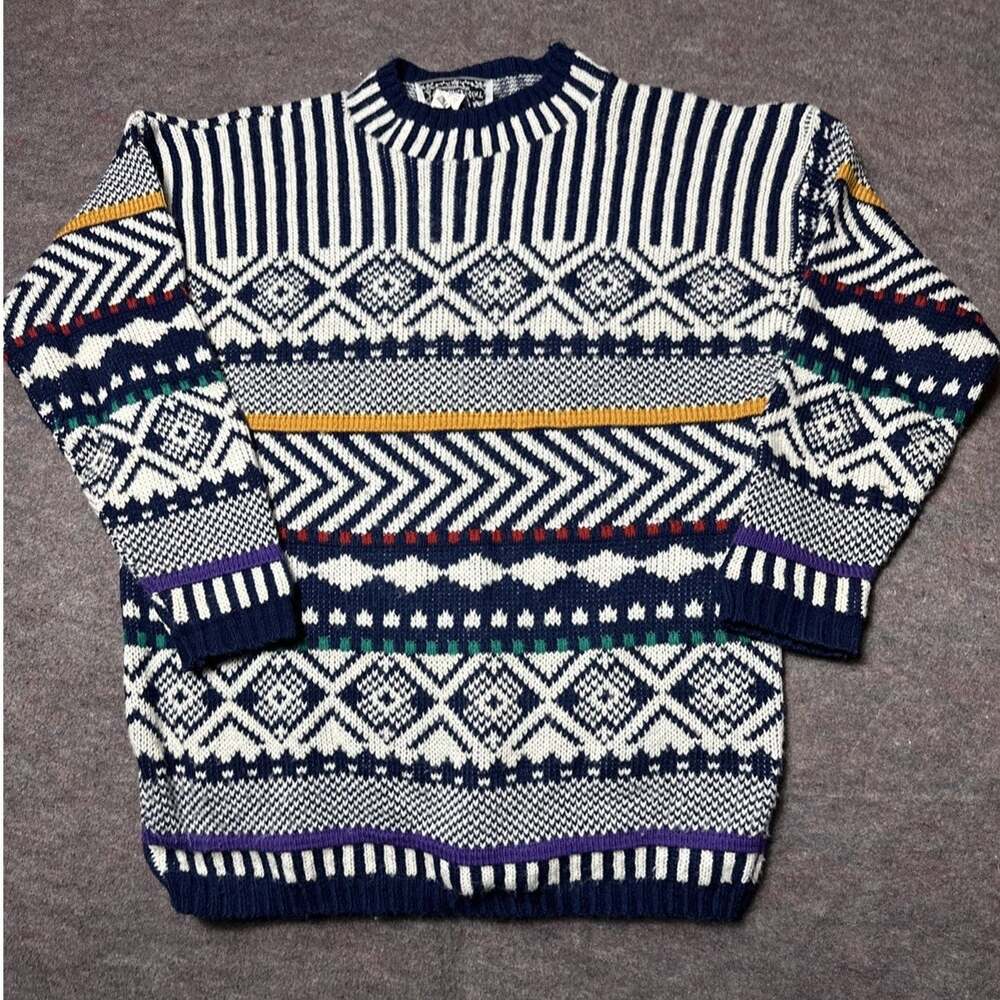 Vintage Reference Point Size M Sweater Made in USA Women's Cardinal Christmas